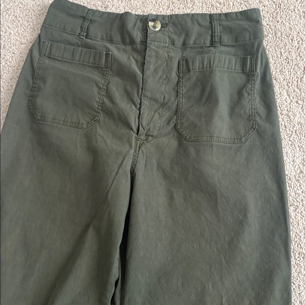 Maeve Anthropologie Olive Green Chinos - Picture 4 of 9
